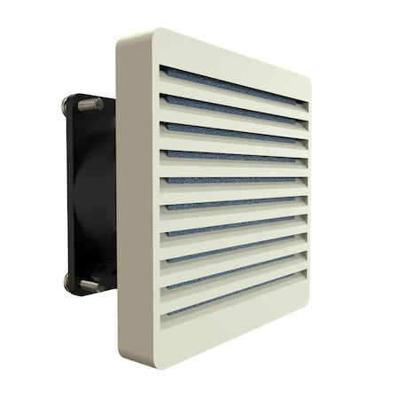 Hammond Fan Kit, 80 MM Fan 115V, Filter, Grill, Guard, Cord / Beige DNFF080CG115